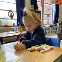 girl, student, writing